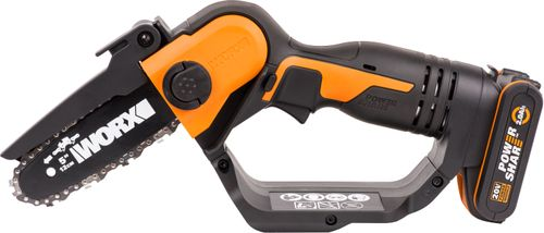 Пила аккумуляторная WORX WG324E 20В 2Ач х1 ЗУ 2А, крупный план