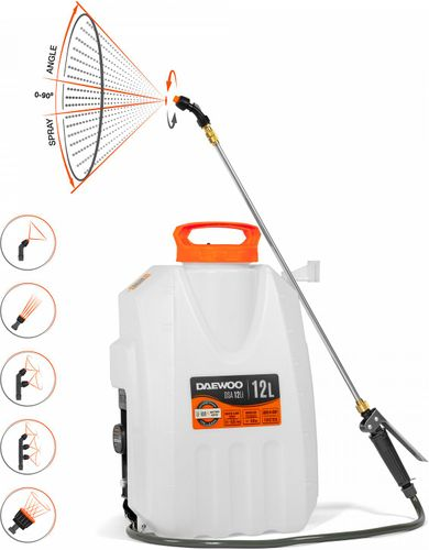 Опрыскиватель аккумуляторный DAEWOO DSA 12Li SET, Li-Ion аккумулятор 16В, 3Ач, с зарядным устройством 1А, 12л, вид