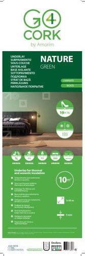 Подложка под напольные покрытия GO4CORK NATURE пробка 3 мм рулонная 10кв.м., фото