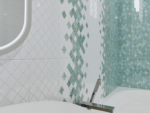 Плитка Azori Calypso white 20,1X50,5 см 1,62 м², изображение