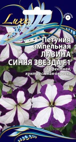 Семена петуния лавина синяя звезда 10 шт, фотография