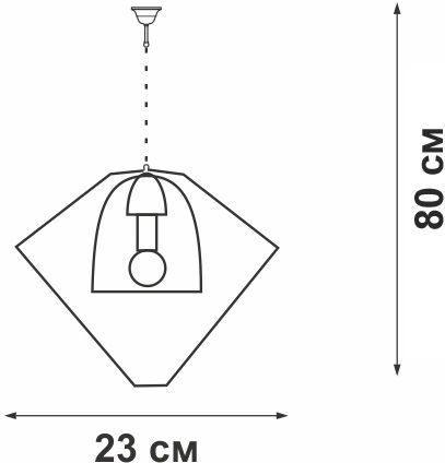 Подвес Vitaluce V4258-1/1S черный 1ХE27Х60Вт, изображение