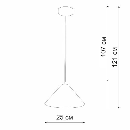 Подвес V2925-1/1S, 1xE27 40Вт 3м² черный, крупный план