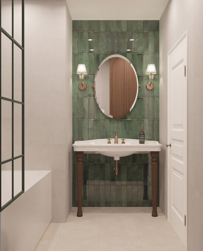Плитка Настенная Azori Bricks green 31,5Х63 см 1,79 м², фото