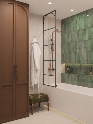 Плитка Настенная Azori Bricks green 31,5Х63 см 1,79 м², вид
