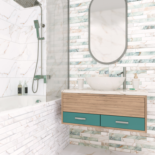 Плитка настенная Alma Ceramica Nevada Многоцв. 24,9X50 см 1,494 м2, фотография