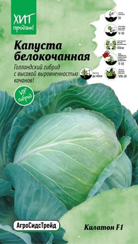Семена Капусты белокочанная Килатон АСТ 10 шт, картинка