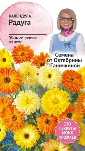 Семена Календула Радуга 0,5 г Семена от Октябрины Ганичкиной, крупный план