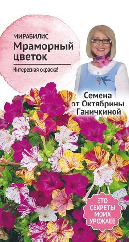Семена Мирабилис Мраморный цветок Семена от Октябрины Ганичкиной 1 гр, крупный план