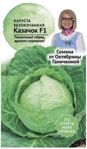 Семена Капусты Октябрина Ганичкина Казачок F1 0,2 г, фотография