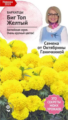 Семена Бархатца Октябрина Ганичкина Биг топ 10 шт, вид