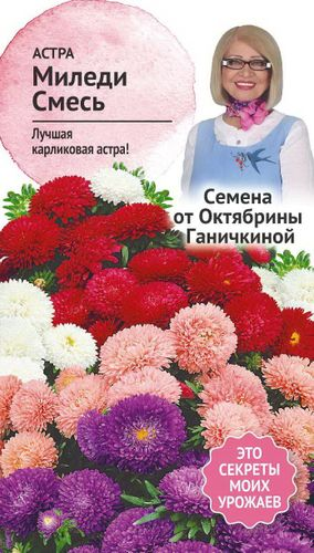 Семена Астры Октябрина Ганичкина Миледи 0,2 г, детальное фото