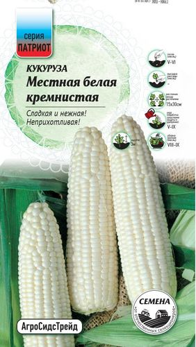 Семена Патриот Кукуруза Кабардинская Белая Зубовидная, 2г, изображение