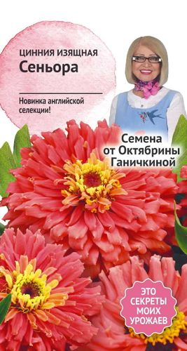 Семена Цинния Сеньора, вид
