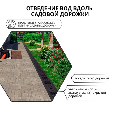 Решетка для водоотводного лотка Gidrolica Standart 500x137,8 мм, изображение