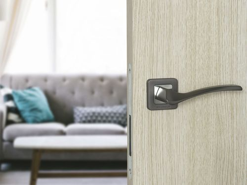 Ручка дверная PALLADIUM nexus l графит, крупный план