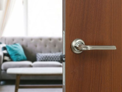 Дверная ручка для межкомнатной двери Palladium Leteza никель, фотография