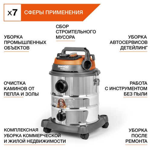 Пылесос универсальный DAEWOO DAVC 2514S 1400 Вт, фотография