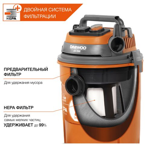Пылесос строительный DAEWOO DAVC 2516S, картинка
