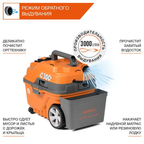 Пылесос универсальный DAEWOO DAVC 2000S 1500 Вт, детальное фото