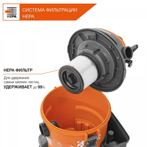 Пылесос универсальный DAEWOO DAVC 2014, крупный план