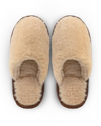 Тапочки шерстяные N&H бежевые L/XL (40-44), изображение