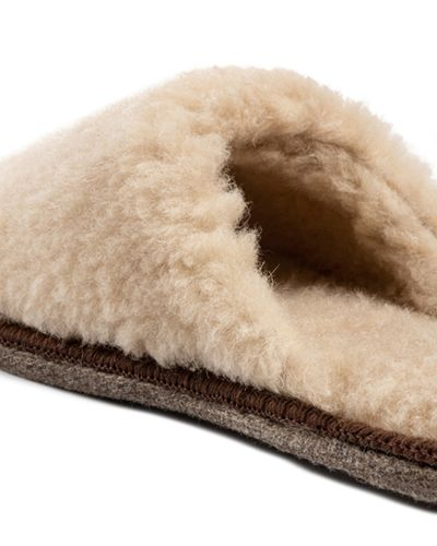 Тапочки шерстяные N&H бежевые S/M (36-39), изображение