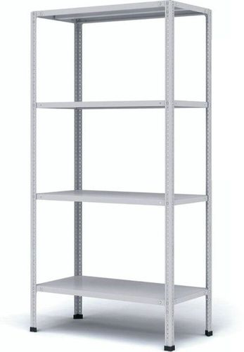 Металический стеллаж МС-264Р (200х100х60 см), 4 полки, цвет светло-серый, фотография