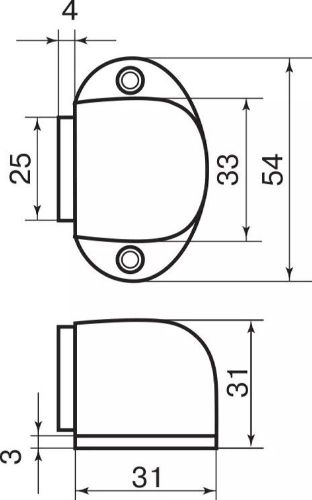 Дверной стопор Palladium 02-M PB, фотография