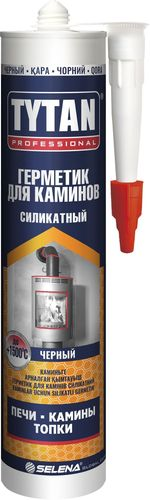 TYTAN Professional Герметик Силикатный для Каминов черный 280 мл, изображение