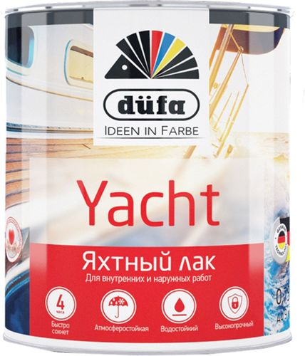 Лак яхтный düfa YACHT полумат 0,75л, детальное фото