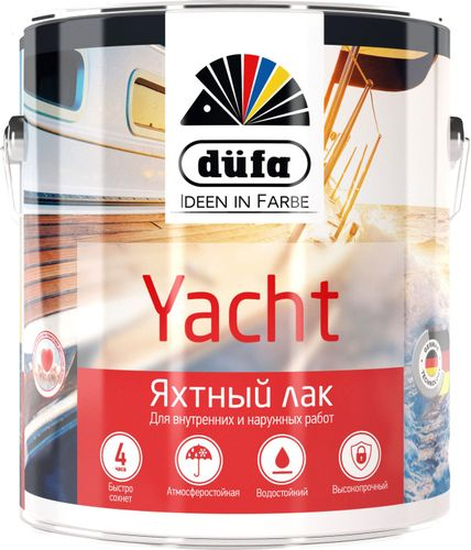 Лак яхтный düfa YACHT глянцевый 2л., вид