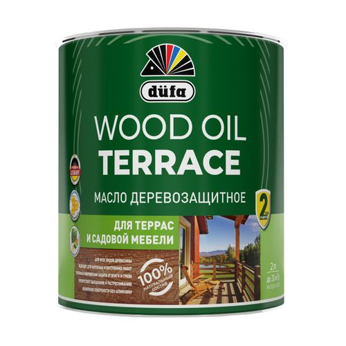 Масло Dufa Wood Oil Terrасe для террас и мебели дуб 2л, вид