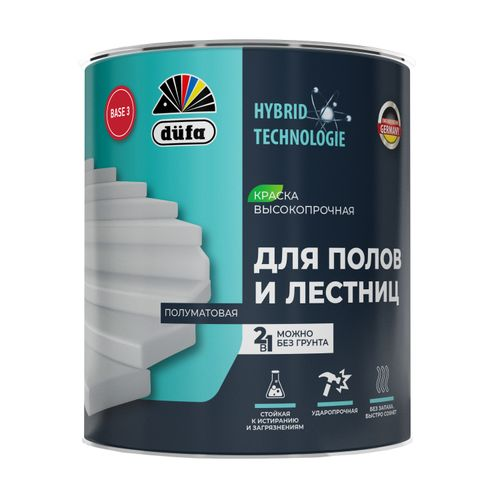 Dufa для полов и лестниц краска база 3 0,65л, картинка