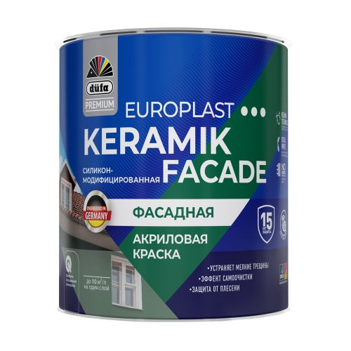 Краска Dufa Premium Europlast Keramik Facade фасадная, база 1, 0,9 л, детальное фото