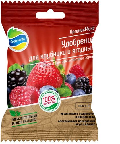 ОрганикМикс Органическое удобрение Для Клубники и ягодных 50 г, детальное фото