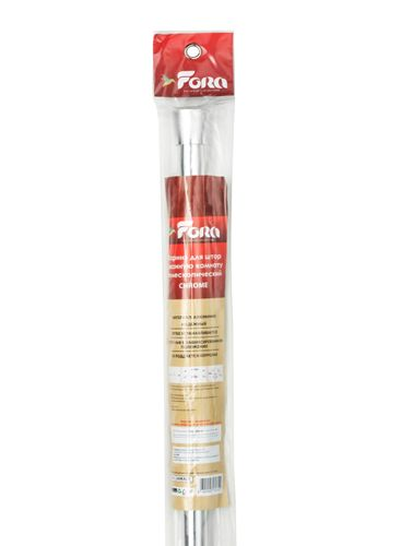 Карниз для ванной Fora алюминиевый хром 120-230 см, вид