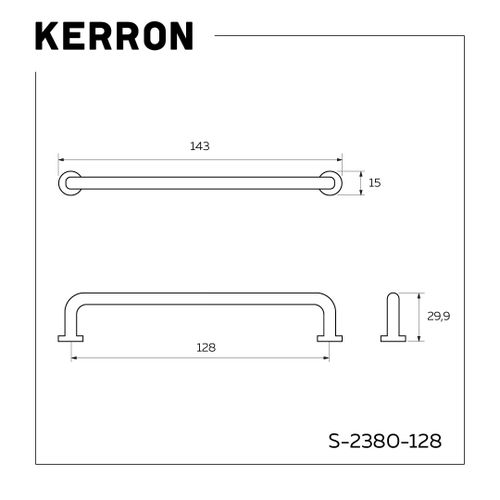Ручка для мебели KERRON 30x15x145 мм, крупный план