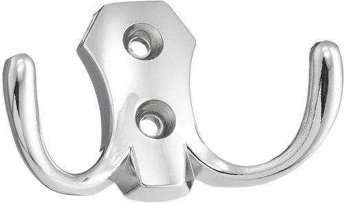 Крючок мебельный KERRON Hooks KR 0020 двойной хромовый, крупный план