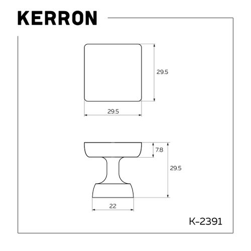 Ручка для мебели KERRON K-2391 GF 30x30x30 мм, детальное фото