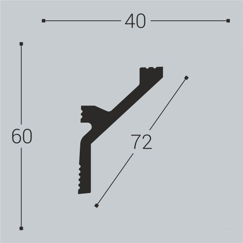 Карниз XPS К 12 (60х40), фото