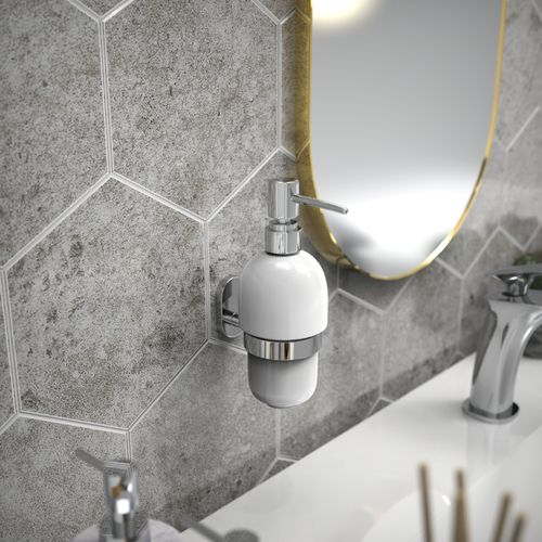 Дозатор настенный Fora brass 19х7,5, крупный план