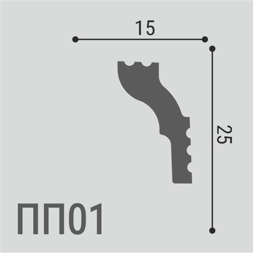 Карниз XPS POLYMER ПП 01 25*15, вид