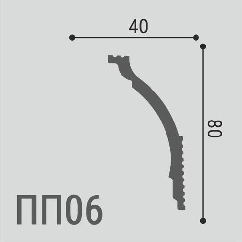 Карниз XPS POLYMER ПП 06 80*40, картинка