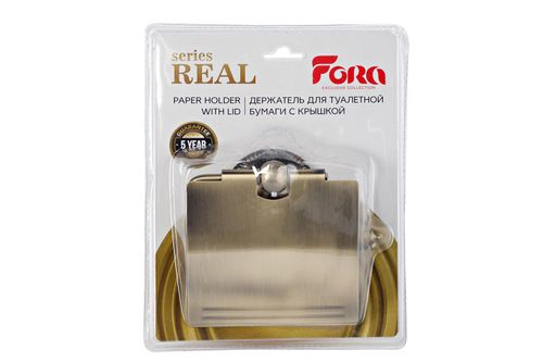 Держатель для туалетной бумаги с крышкой REAL FORA, изображение