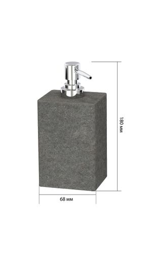 Дозатор для жидкого мыла настольный STONE BLACK полирезин, фото