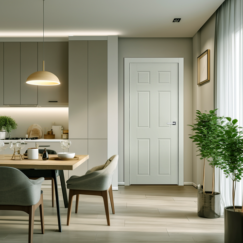 Межкомнатная дверь Belwooddoors "Квадро-2" эмаль, 80x200, серая, картинка