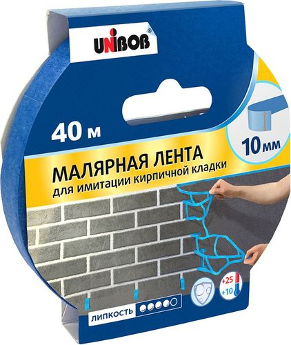 Лента малярная UNIBOB для иммитации кирпичной кладки, детальное фото