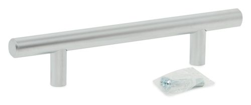Ручка-рейлинг 96 мм матовый хром KERRON R-3020-96 SC, крупный план