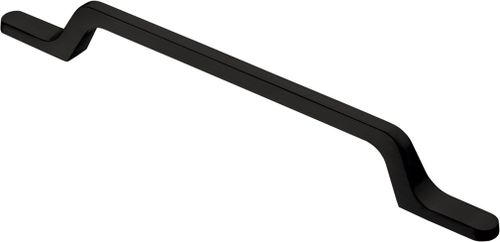 Ручка-скоба 160 мм матовый черный KERRON S-2430-160 BL, изображение